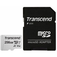 Transcend 256GB microSDXC 300S U1 Class10+SD adapter